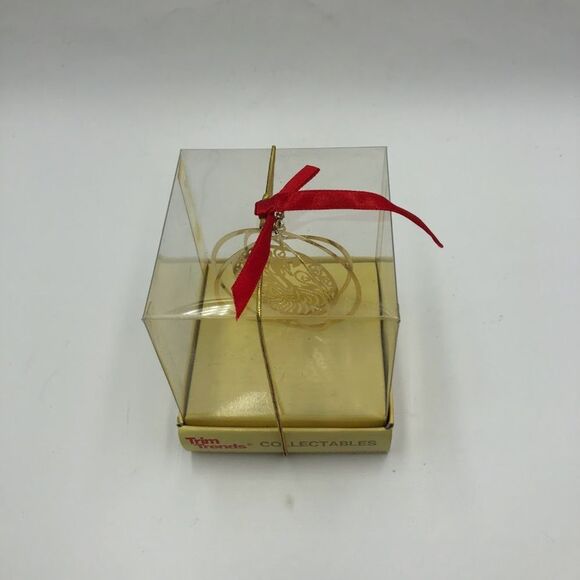 Vintage Trim Trends Gold Tone Christmas Tree Ornament Swan Bird Dove - Picture 4 of 10